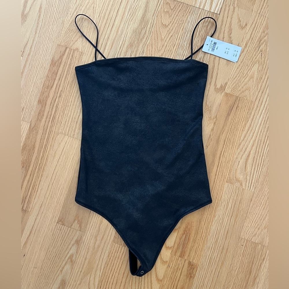 Abercrombie Cami Body Suit in metallic black